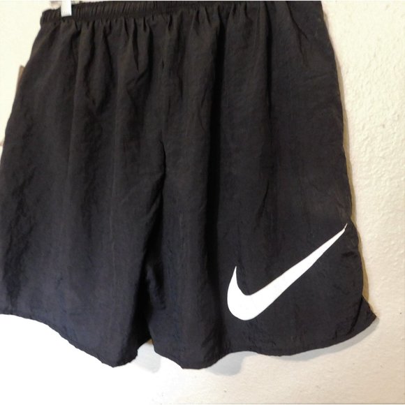 Nike Running Shorts XXL Black White Swoosh Elastic Waist Mesh Lining NEW - Picture 6 of 8